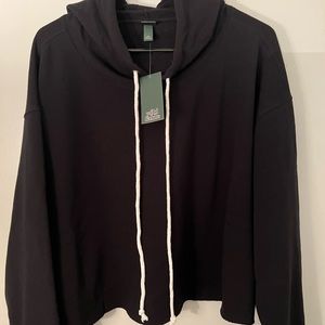 Wild fable black crop top hoodie